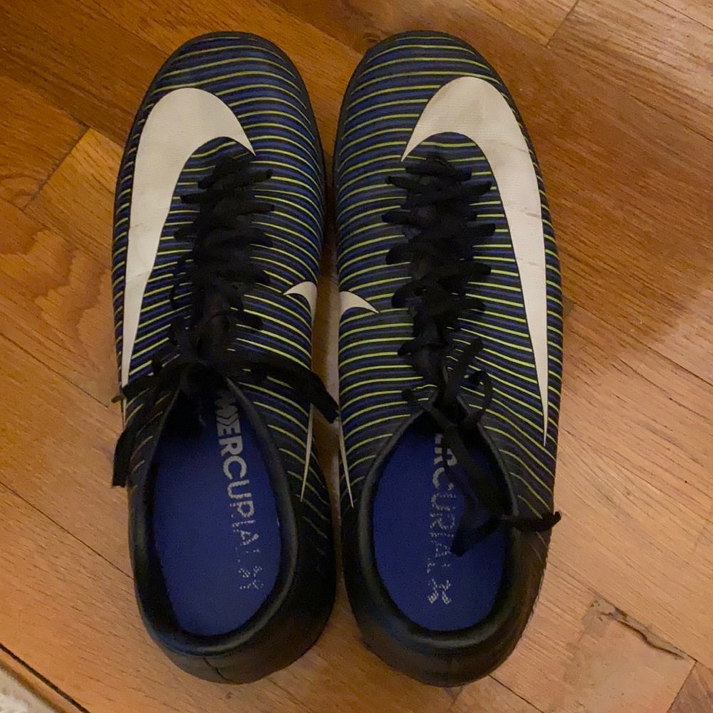 Nike Mercurial X Soccer Shoes Cleats Blue/ Green